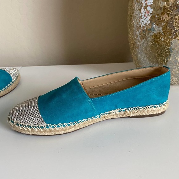 Schutz Cherie Embellished Cap Toe Espadrille Flats - Picture 11 of 13